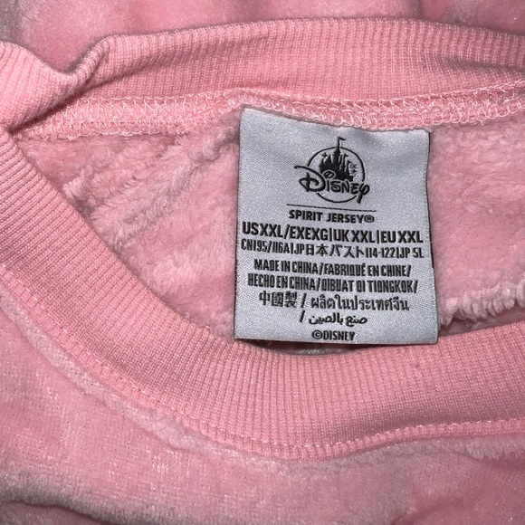 Disneyland Spirit Jersey Fuzzy Velour Piglet Pink XXL - Picture 4 of 4